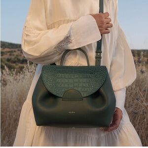 Polene Number One (Numero Un) Bag - Trio Green Crocodile - RARE!